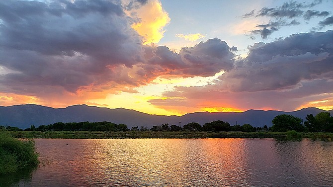 Thor Teigen submitted this photo of the sunset over the Dangberg Ponds.