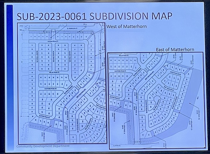 A presentation at the Board of Supervisors meeting on Thursday showing plans for Blackstone Ranch Phase 2 in the Lompa Ranch North Specific Plan Area.