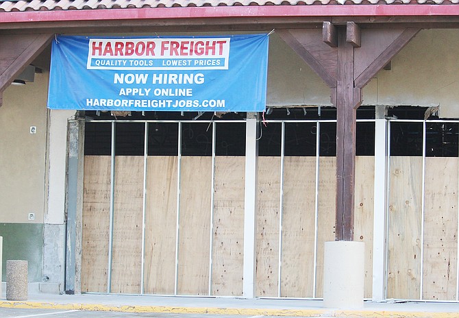 Work is underway at the future home of Harbor Freight Tools in Gardnerville.