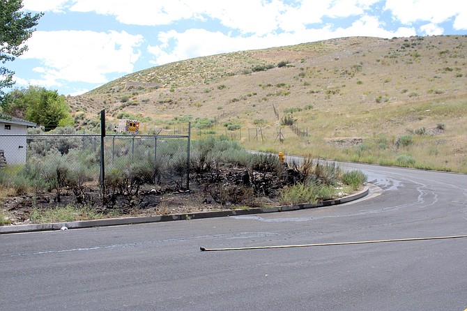 A small brush fire at the corner of Boyle and Shoshone streets on Washoe Tribe land in south Carson was quickly extinguished by the Carson City Fire Department on Thursday.