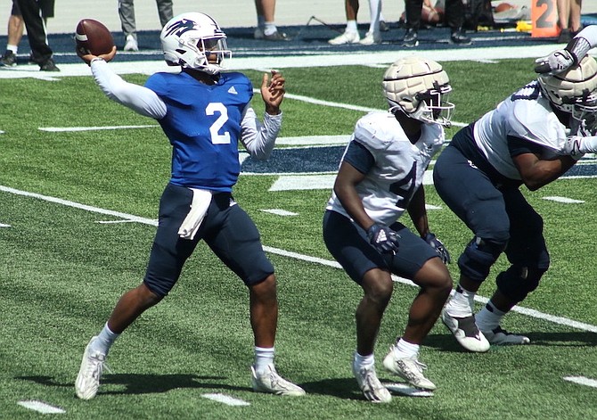 Nevada quarterback Brendon Lewis appeared in 15 games at Colorado from 2020 to 2022.