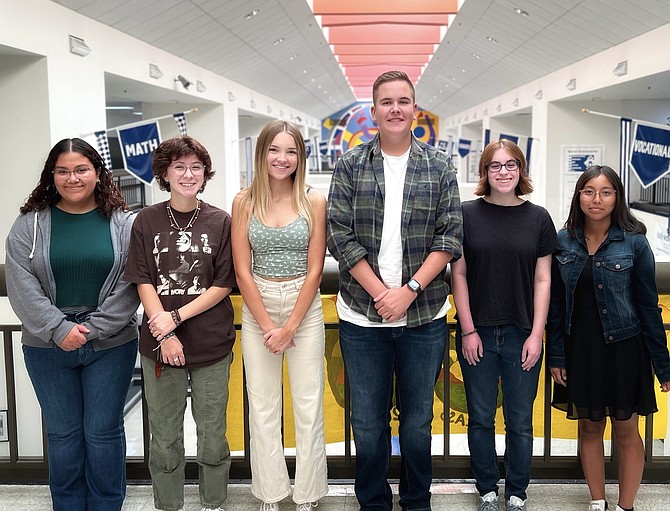 Carson High School seniors, from left, Alesan Ponce, Ziah Rizo, Izabella McNeely, Zach Guiza, Jora Kurland and Maritza Alvarez, received honors from the College Board National Recognition Programs.