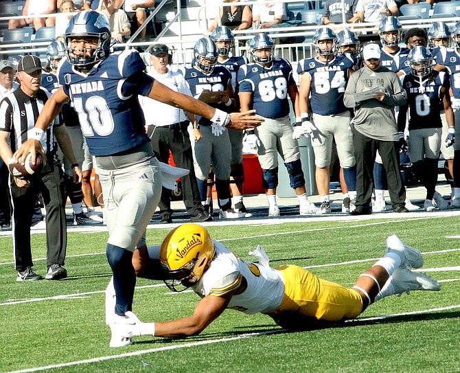 Nevada quarterback A.J. Bianco finished 8-for-14 for 44 yards in a relief role.