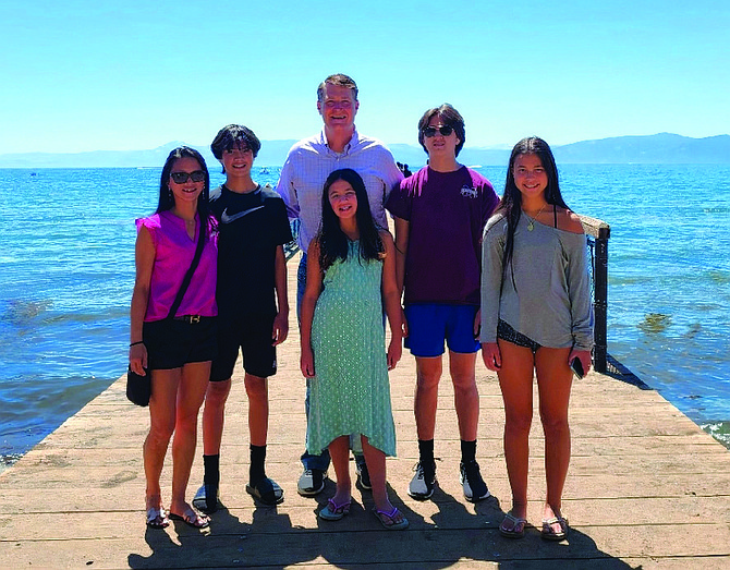 EDAWN President and CEO Taylor Adams and his family enjoying Lake Tahoe.