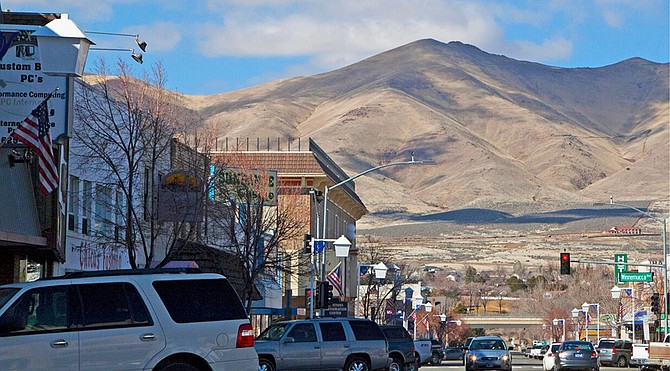 The intersection of Bridge Street and Winnemucca Boulevard in downtown Winnemucca.