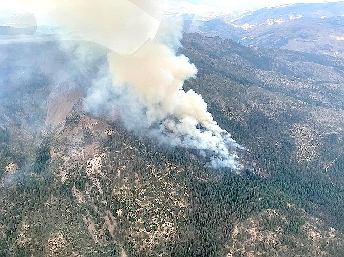 The Wolf Creek fire is estimated to have burned 35 acres since it began on Tuesday. Incident Air Attack photo