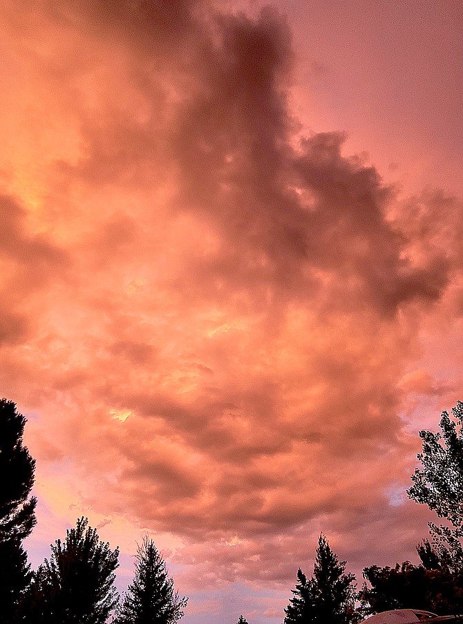 The sunset painted the clouds red on Sunday night in this photo submitted by Alpine View resident Ellie Waller.
