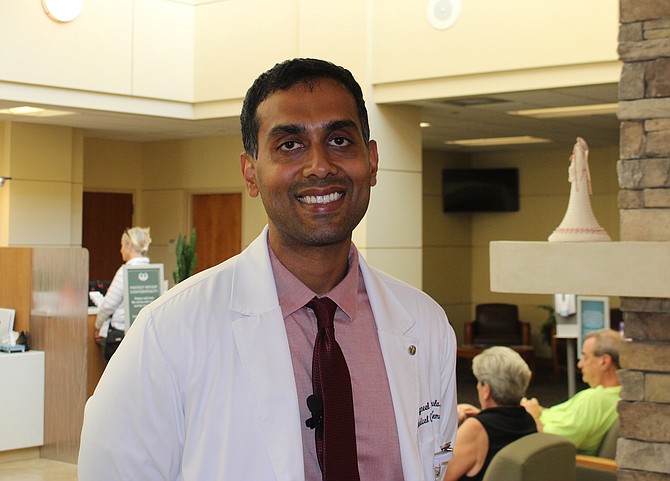 Dr. Ragneel Bijjula inside the Carson Tahoe Cancer Center on Sept. 19, 2023.