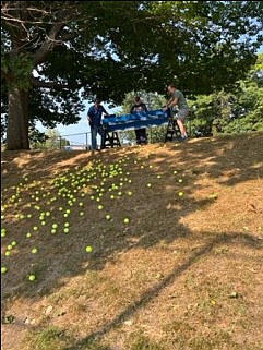 On Aug. 27, Magnolia Rotary conducted the 12th annual KeyBank Tennis Ball Roll. More than 1,000 numbered tennis balls were rolled down a grassy slope east of the Magnolia Tennis/Pickle Ball Courts.