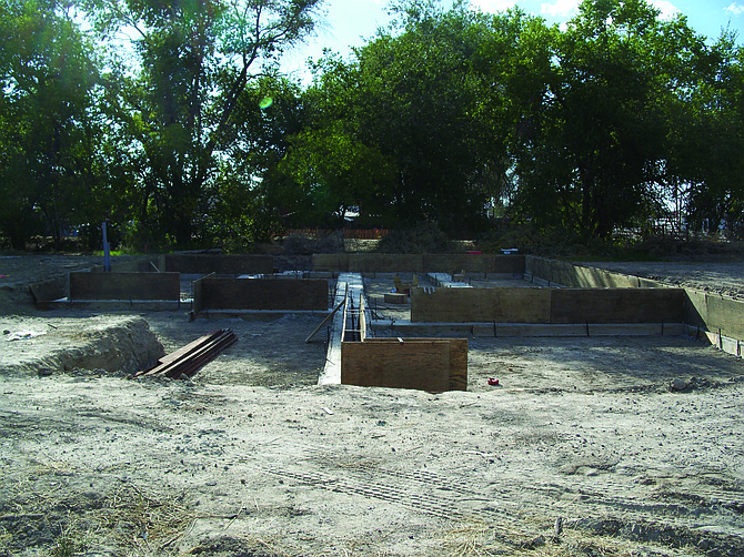 Churchill County High School Construction Home Building students have started the foundation of their project on Discovery Drive.