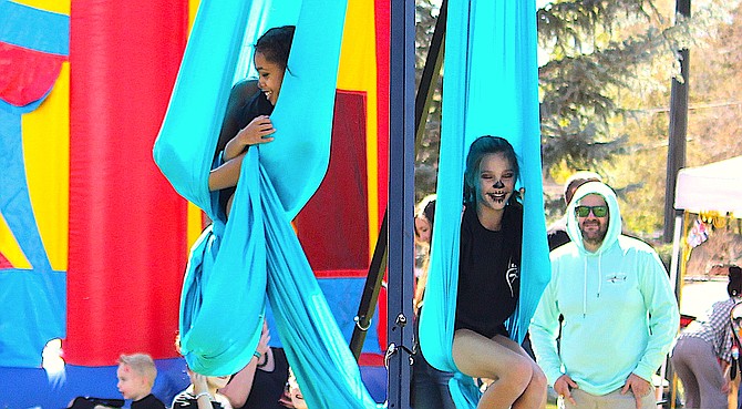 Young gymnasts participate in the 2022 Fall Festival in Heritage Park.