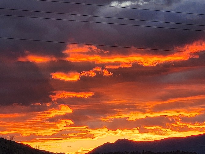 Tuesday night's stunning sunset as captured by Valley resident Christine Mills.