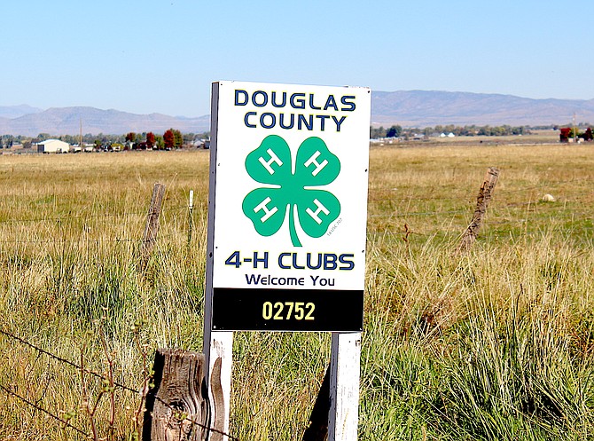 A sign of Highway 88 welcomes people to Carson Valley on behalf of 4-H.