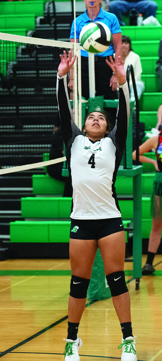 Fallon junior Vernita Fillmore was one of three players to post a double-double as she led the team with 38 assists and had 13 digs in Friday’s win over Lowry.