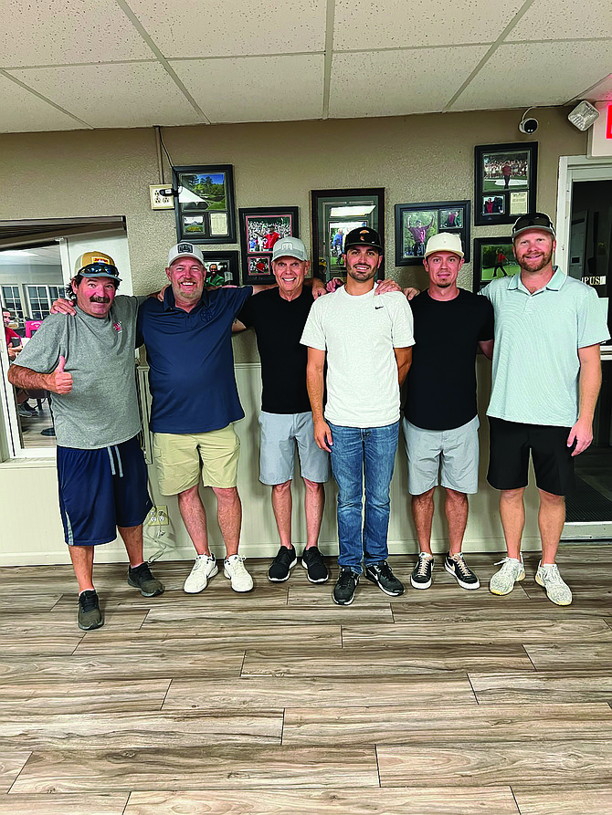 Verner Chiropractic won the regular season and postseason tournament in the Men's Golf League this year. Pictured above are: Mike Adams, Rob Stepper, Dennis Verner, Ben Burhans, Nick Verner and Joe Quilci. Not pictured is Shane Goodale.