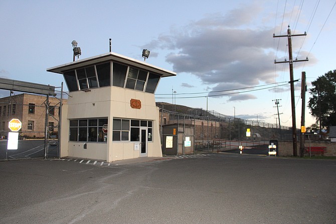 The sun goes down on the historic Nevada State Prison on Oct. 9, 2023.