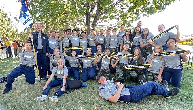 Carson’s NJROTC Raider Team takes a photo at a Galena High School competition Sept. 23.