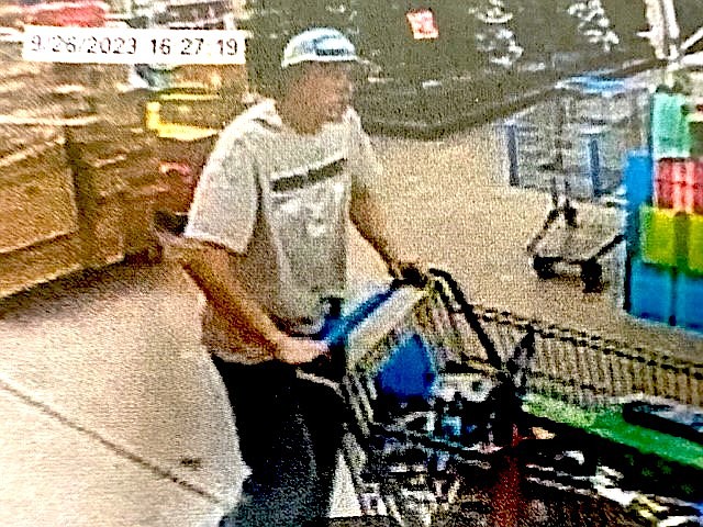 A man suspected of shoplifting at the Topsy Walmart on Sept. 26.