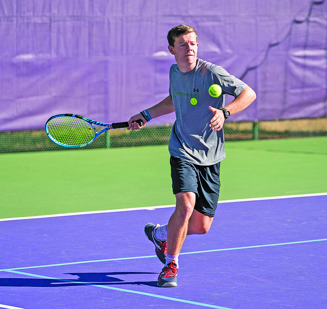 Fallon’s doubles team of Edmond Allyn (pictured) and Samuel Lords finished second on Saturday in the 3A Northern region tournament and will compete in the state tournament, which begins Thursday in Las Vegas.