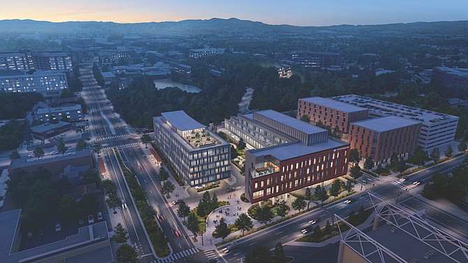 Renderings of The University of Nevada, Reno’s College of Business.