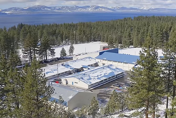 A drone shot of the Whittell High School campus from the school's website.