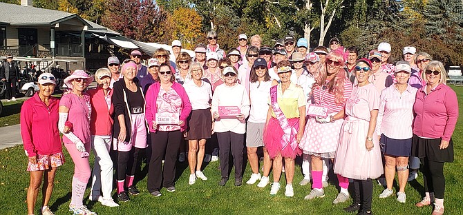 Participants in the annual Think Pink tournament in support of Breast Cancer Awareness Month.
