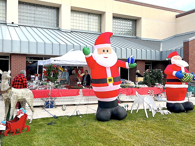 It's Santa Palooza in front of St. Gall Catholic Church this morning. Both St. Gall and Carson Valley United Methodist Church's annual Christmas craft fairs are open on Centerville Lane. They close at 4 p.m.