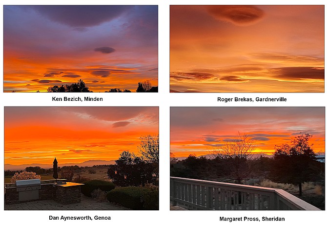 Just a sampling of the photos The R-C received of this morning's sunrise from across Carson Valley.