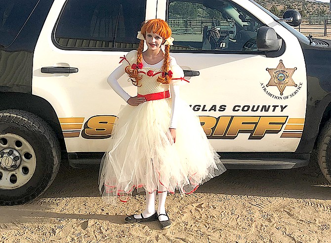 Greycee Mathison won the top teen award at last week’s Trick or Treat Safety Street at the Douglas County Fairgrounds on Halloween.