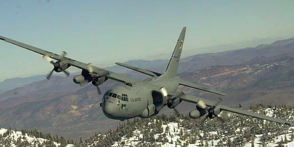 C-130 over the Sierra Nevada.