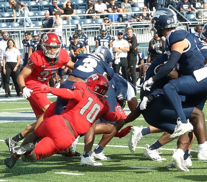 Nevada Appeal No. 1 UNLV is 8-2 through 10 games, including a 45-27 win at Nevada in October.