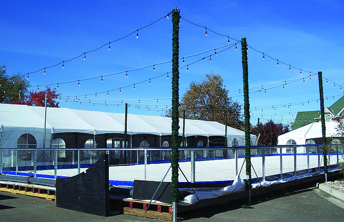 The “Fallon on Ice” skating rink, across from City Hall at 10 S. Carson St., opens Saturday.