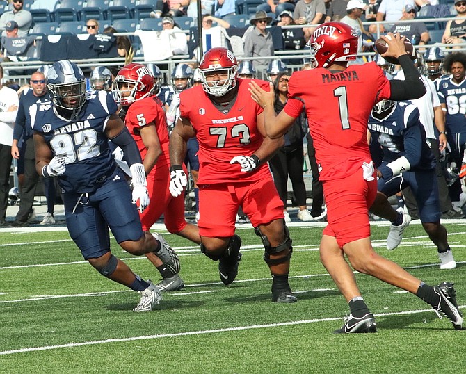 Led by quarterback Jayden Maiava, UNLV has won eight games and is tied for first place in the Mountain West standings.