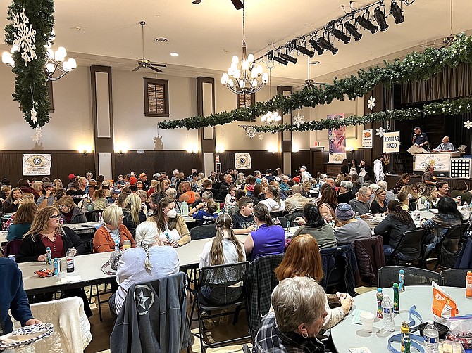 The CVIC Hall was packed for Kiwanis Turkey Bingo on Saturday.