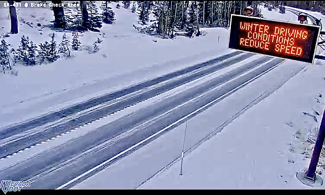 If you have to hunt to find snow on the highway in Western Nevada, it's almost always going to take you to the Mount Rose Highway.