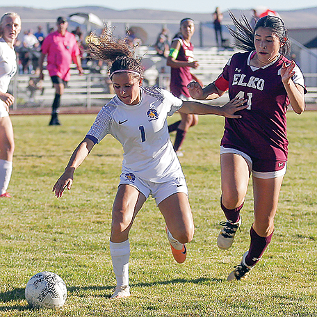 ANTHONY MORI • Elko Daily Free Press
Lowry High School senior Alia Novi was named to the Northern 3A East, Northern 3A and 3A all-state first teams for her play this year. Novi will play at Blue Mountain Community next fall..