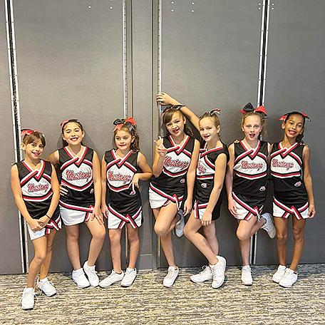 MARCI CARRUTH • Provided to Great Basin Sun
Minnie Hernandez, Kaylene Jimenez, Audrina Lopez, Mya Williams-Gonzalez, Raeann Echols, Isabelle Anderson and Miley Canchola hope to compete in the national Pop Warner cheer competition in Orlando, Florida, on Dec, 7.