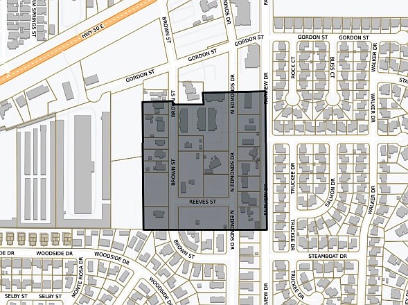 The Brown Street Specific Plan Area.