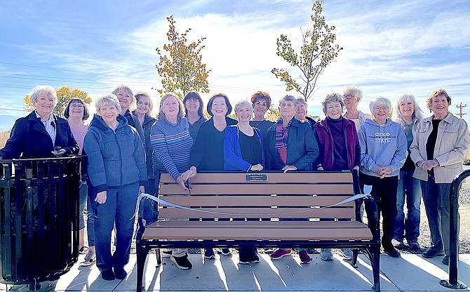 The Carson Valley Literary Club dedicated a bench at the Martin Slough Trail head on Oct. 14 as part of their celebration of their 75-year anniversary.