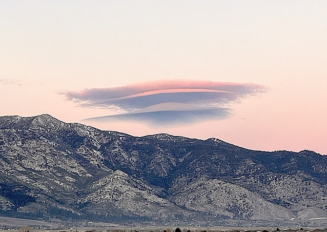 A lenticular cloud catches the dawn above Heavenly in this photo by Gardnerville resident Michael Smith.