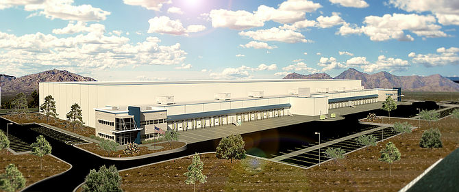 A rendering of Arcadia Cold’s Reno cold storage facility.