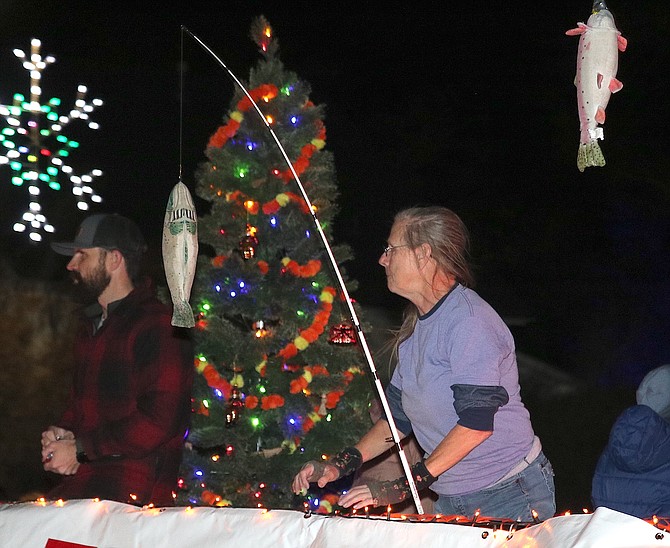 The Kids Fishing Derby entry in the Parade of Lights on Dec. 2.