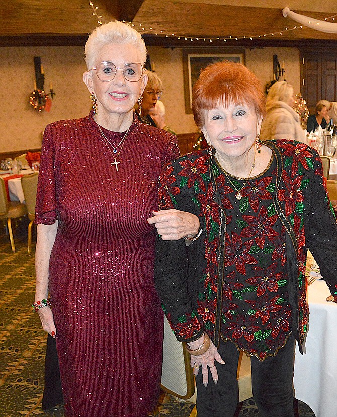 Sally Wiley with Laurie Hennessy at Genoa Lakes Supper Club on Dec. 7.