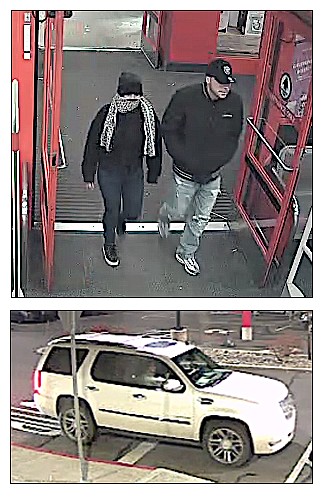 Douglas investigators are seeking the identities of two people who used stolen credit cards to buy gift cards at the Target.
