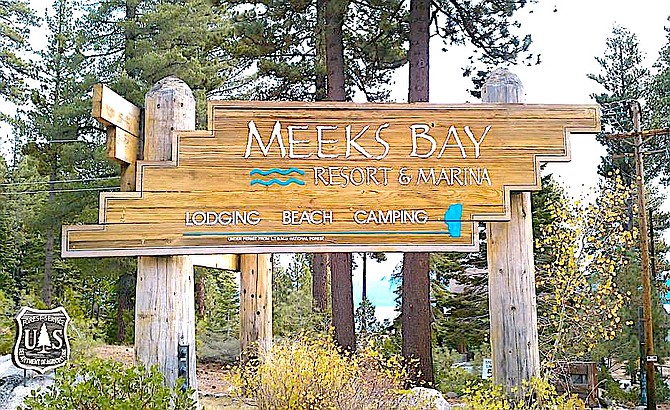 The entrance sign to Meeks Bay Resort. Washoe Tribe photo