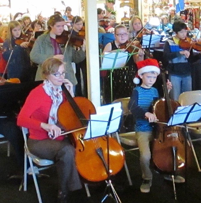 Courtesy 
String instrument players of all ages at a previous Christmas Carol Play along.