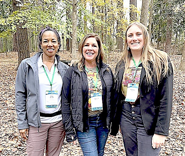 Members of the Outdoor Education Advisory Working Group at the Atlanta Vision Lab Roz Brooks of Blacks in Nature, Carrie McGill of Douglas High School, and Kendal Scott of the Nevada Division of Outdoor Recreation.