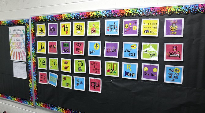 Empire Elementary School Vice Principal Nathan Brigham says teachers and administrators frequently post visuals of phonics and posters to help students with their reading skills or remind them about important skills they want them to work on for the week.