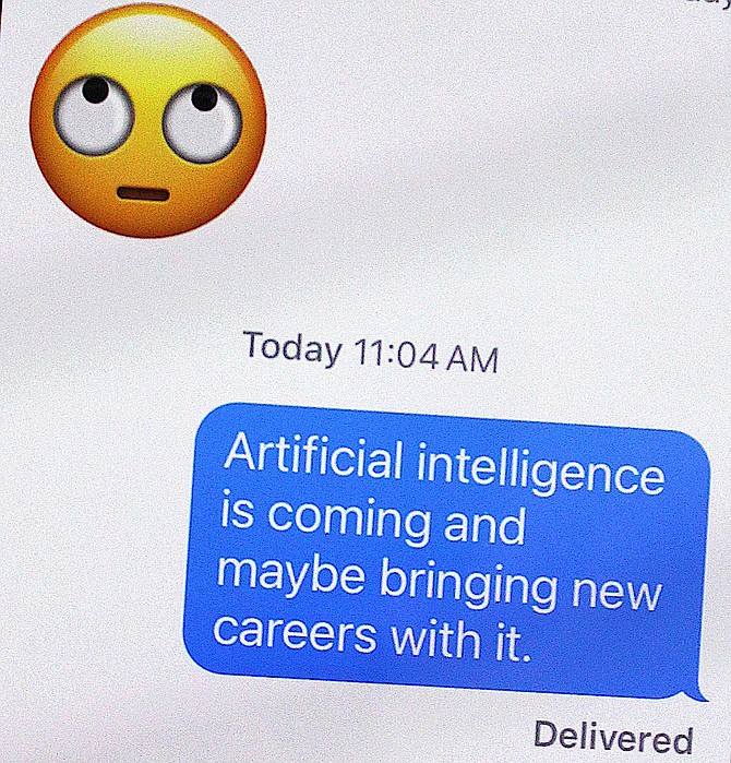 The iPhone didn’t have any issues with spelling ‘artificial intelligence’ but then it probably had help.