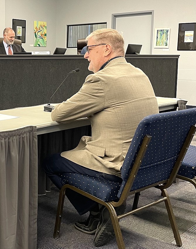 Carson City resident Greg Brooks speaks to the Board of Supervisors on Thursday before being appointed to the planning commission by a unanimous vote.